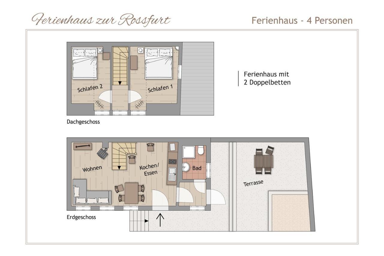 Ferienhaus Zur Rossfurt 坦哲蒙 外观 照片